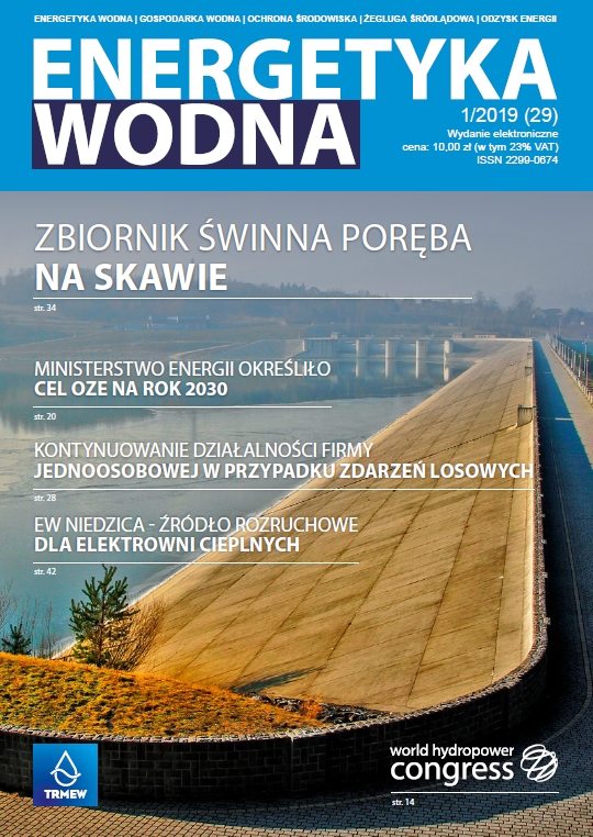 Magazyn Energetyka Wodna nr 1/2019, Zarządzanie suszą w gospodarce wodnej, Zbiornik Świnna Poręba na Skawie, 