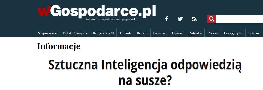 wGospodarce.pl, sztuczna inteligencja odpowiedzią na susze?