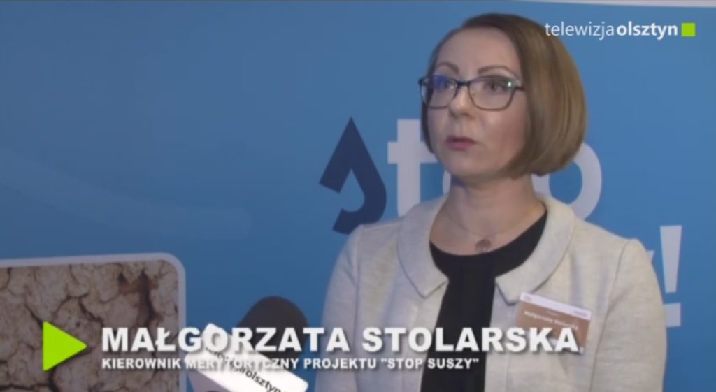 dr Małgorzata Stolarska, kierownik merytoryczny projektu Stop suszy!, telewizja Olsztyn